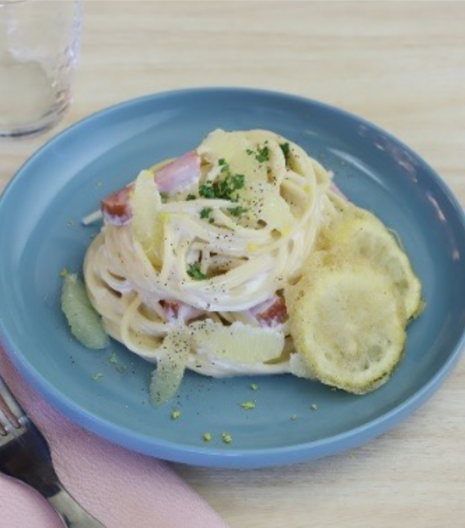 瀬戸内レモンクリーム＆フリットのパスタ