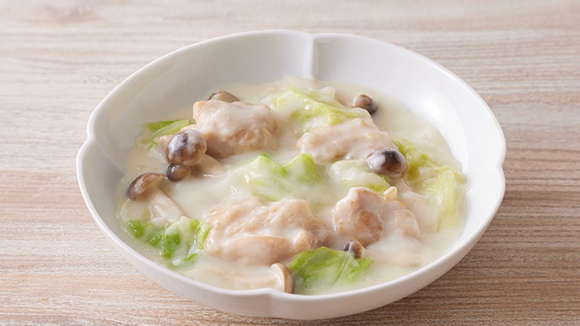 【スチコン調理】 きのこと白菜のクリーム煮